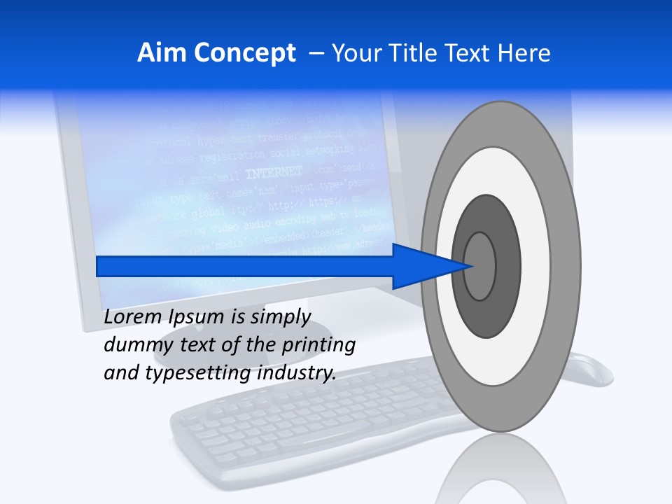 Hand Web Keyboard PowerPoint Template