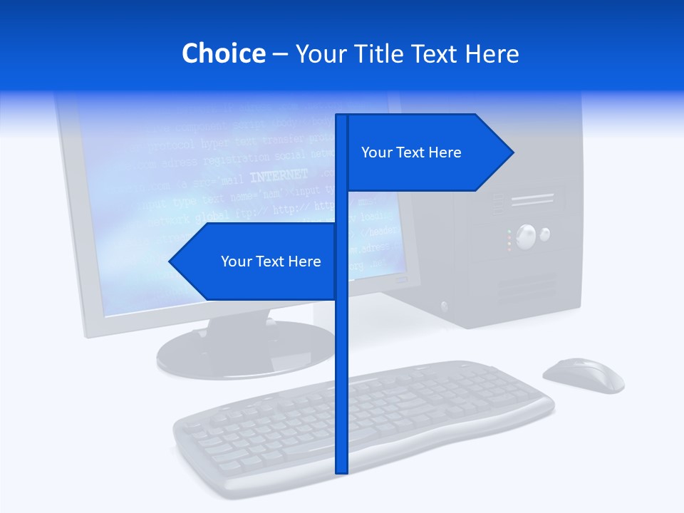 Hand Web Keyboard PowerPoint Template