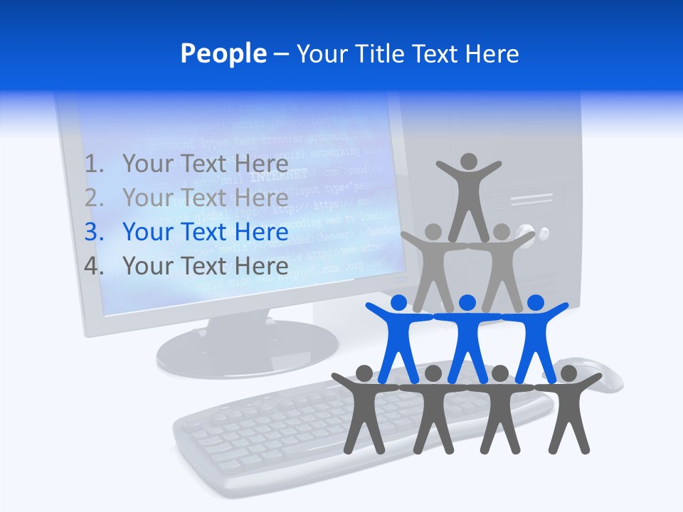 Hand Web Keyboard PowerPoint Template