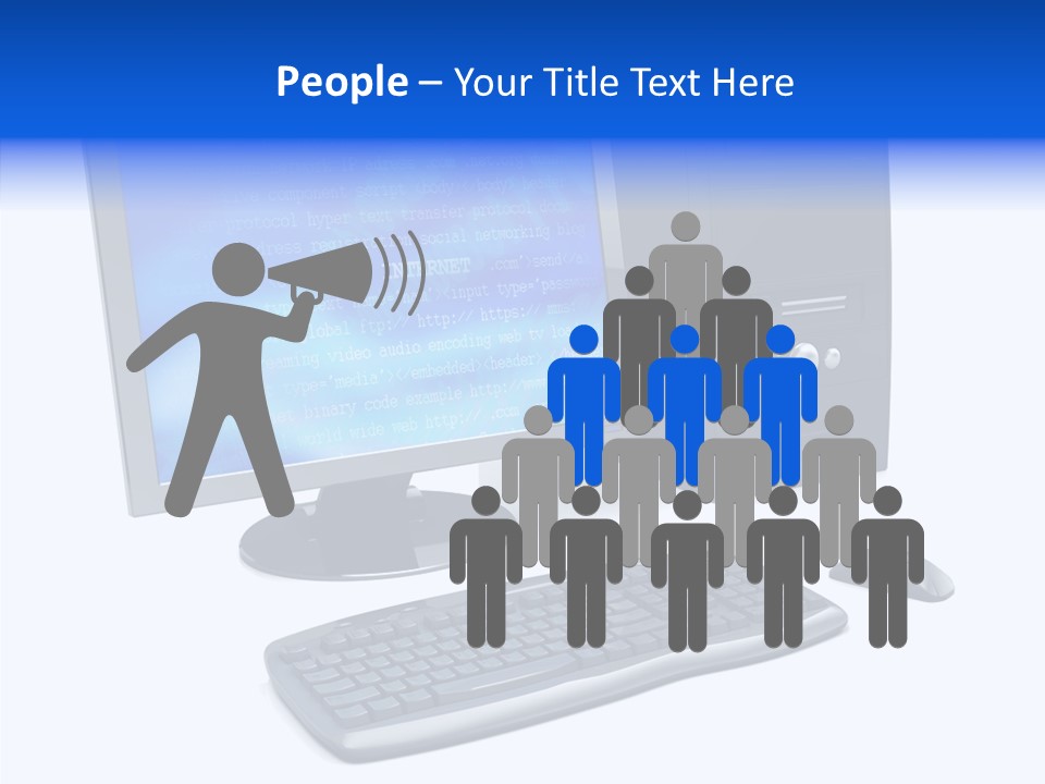 Hand Web Keyboard PowerPoint Template