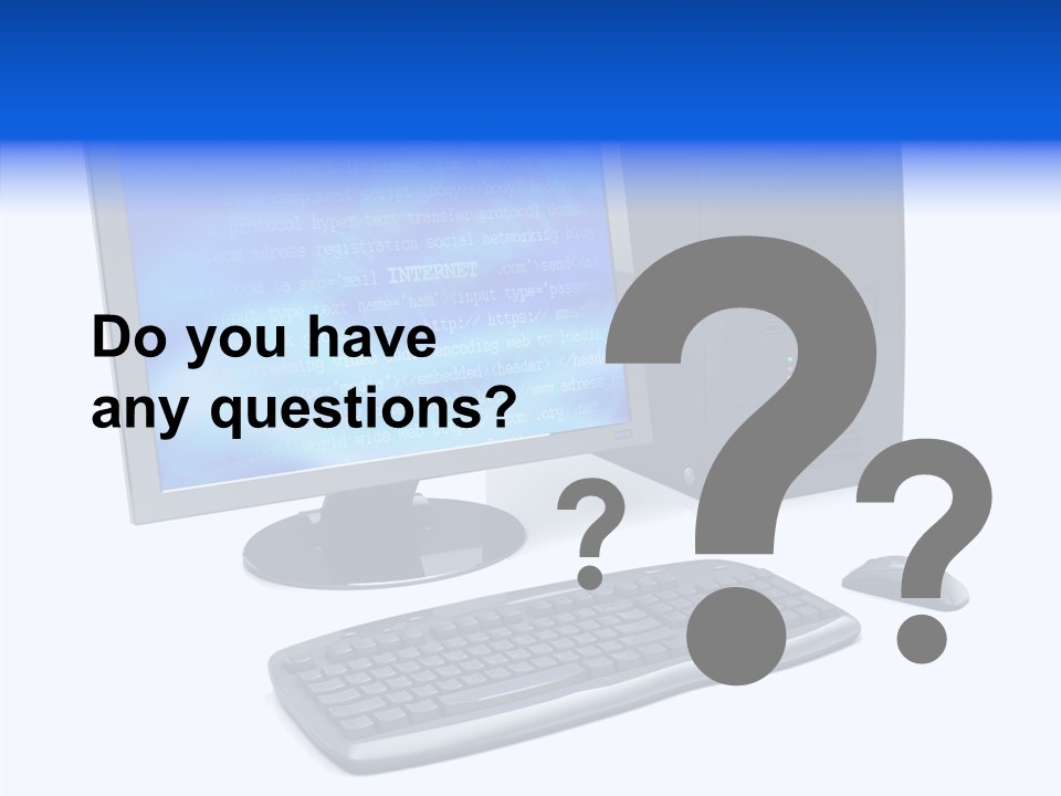 Hand Web Keyboard PowerPoint Template