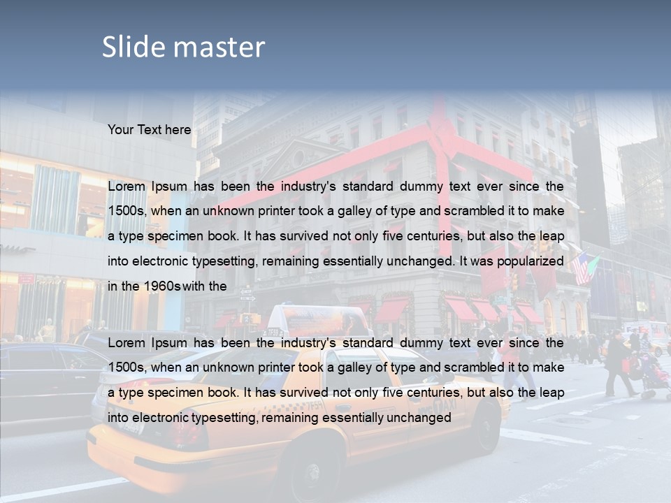 Street Busy Urban PowerPoint Template