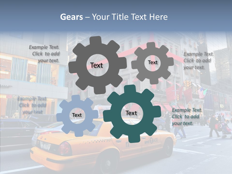 Street Busy Urban PowerPoint Template