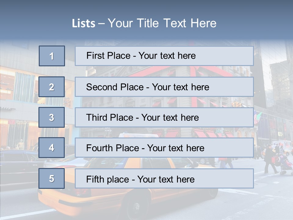Street Busy Urban PowerPoint Template