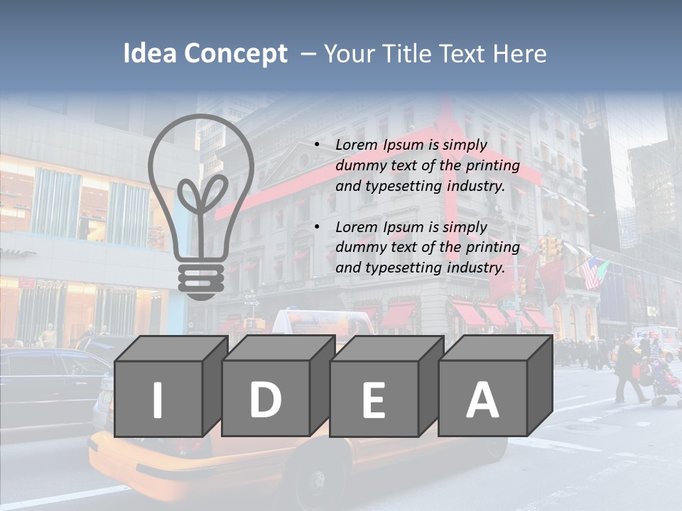 Street Busy Urban PowerPoint Template