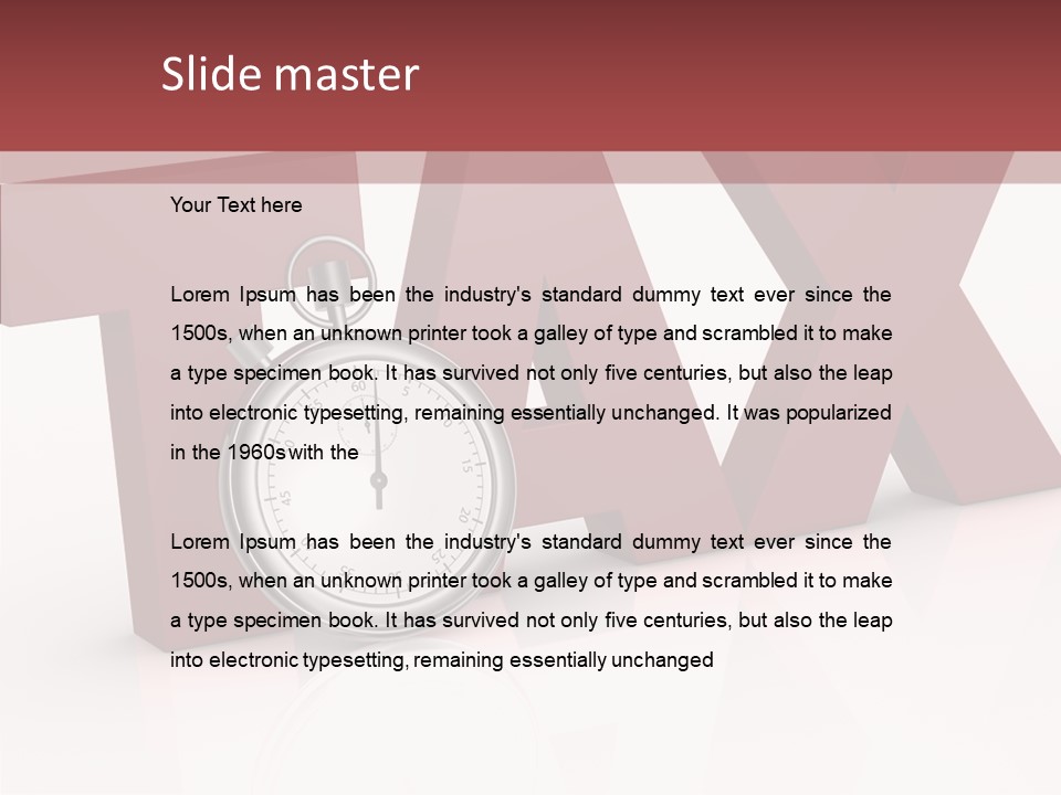 Timer Background Economy PowerPoint Template