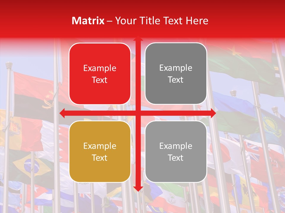 A Bunch Of Flags That Are Flying In The Air PowerPoint Template