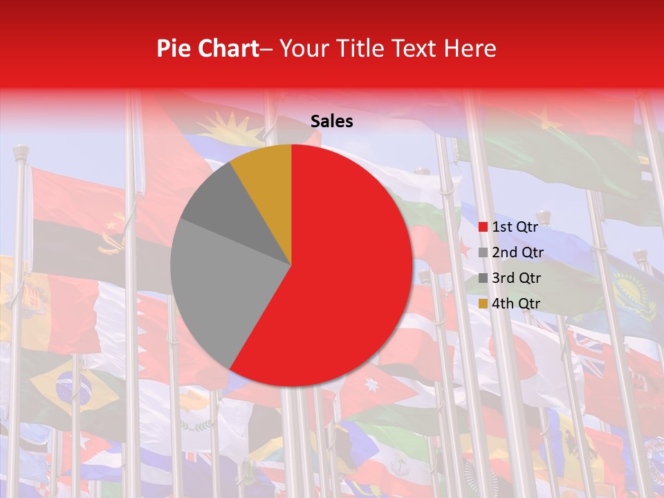 A Bunch Of Flags That Are Flying In The Air PowerPoint Template