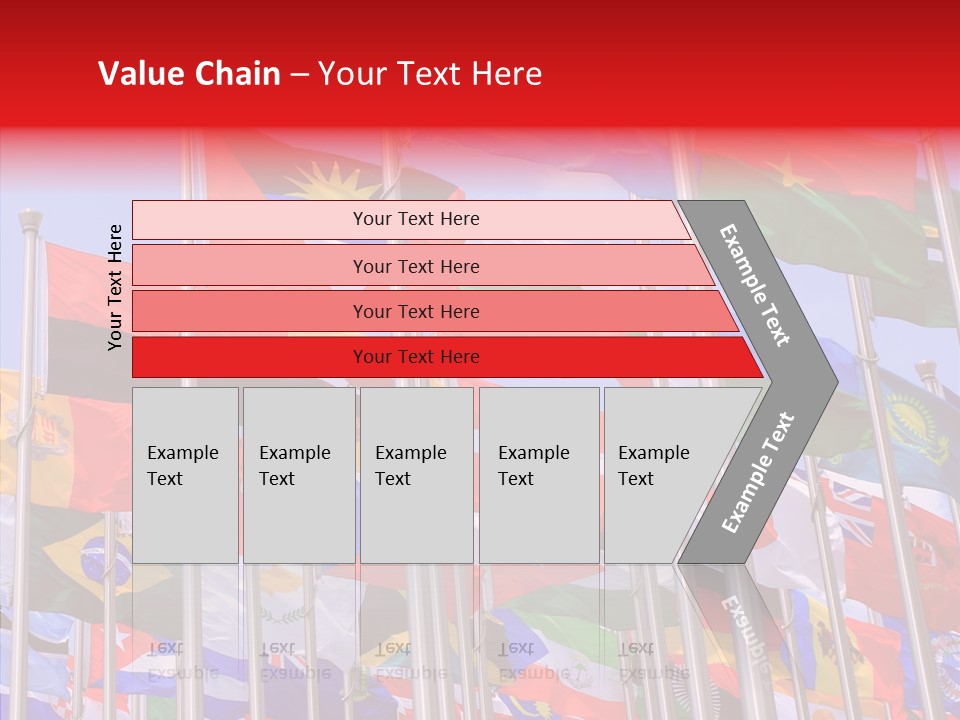 A Bunch Of Flags That Are Flying In The Air PowerPoint Template