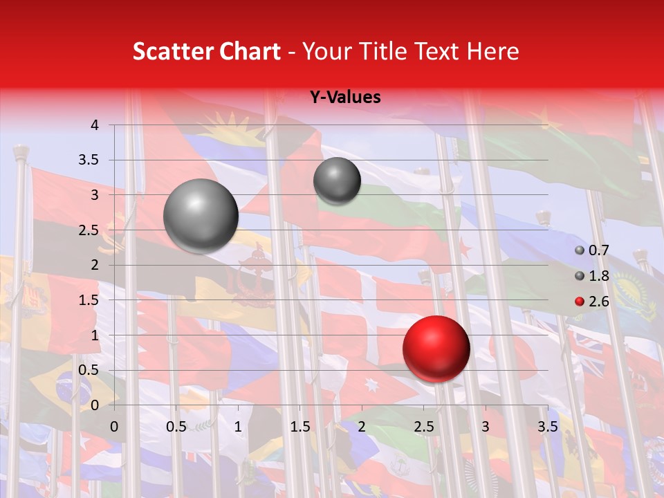 A Bunch Of Flags That Are Flying In The Air PowerPoint Template