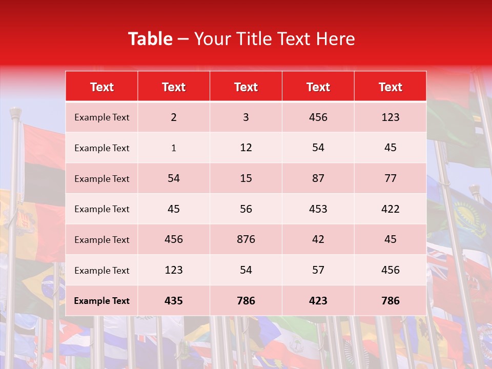 A Bunch Of Flags That Are Flying In The Air PowerPoint Template