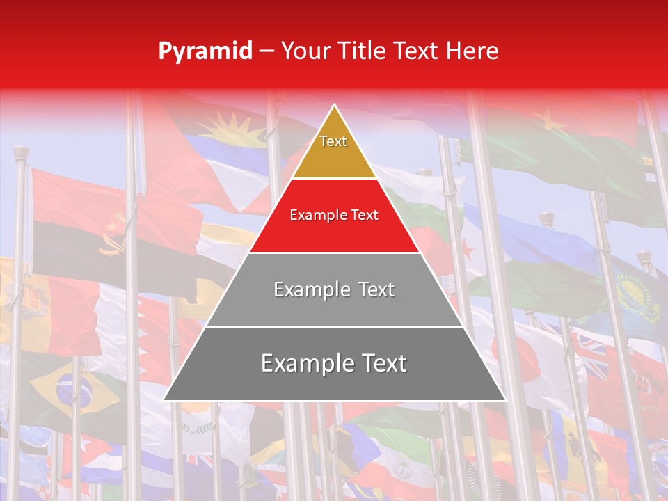 A Bunch Of Flags That Are Flying In The Air PowerPoint Template