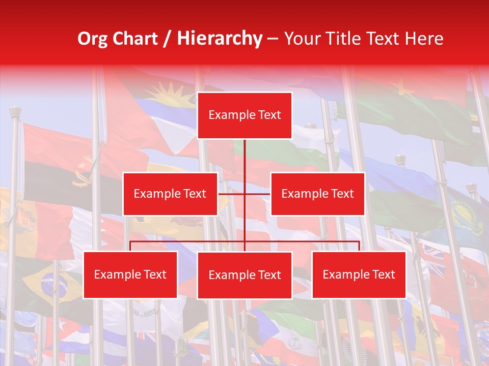 A Bunch Of Flags That Are Flying In The Air PowerPoint Template