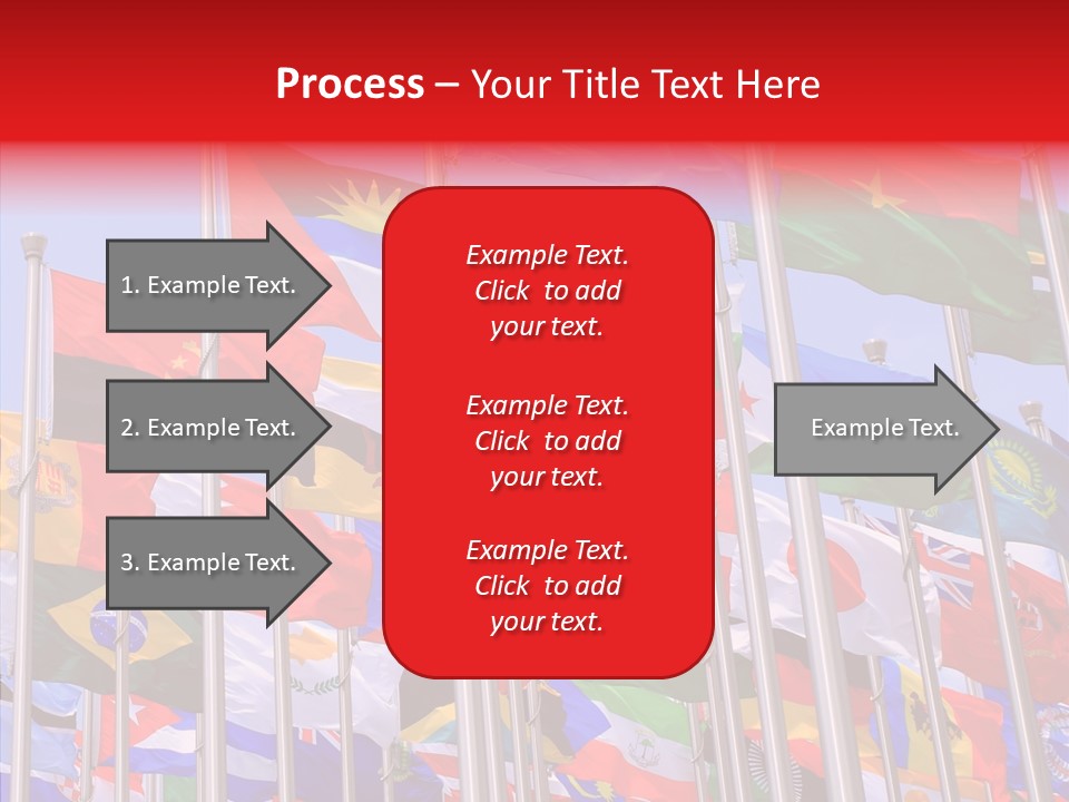 A Bunch Of Flags That Are Flying In The Air PowerPoint Template