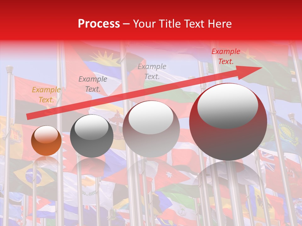 A Bunch Of Flags That Are Flying In The Air PowerPoint Template