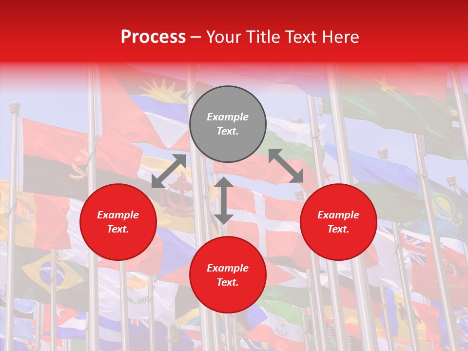 A Bunch Of Flags That Are Flying In The Air PowerPoint Template