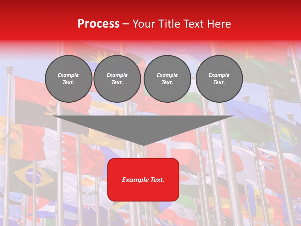 A Bunch Of Flags That Are Flying In The Air PowerPoint Template