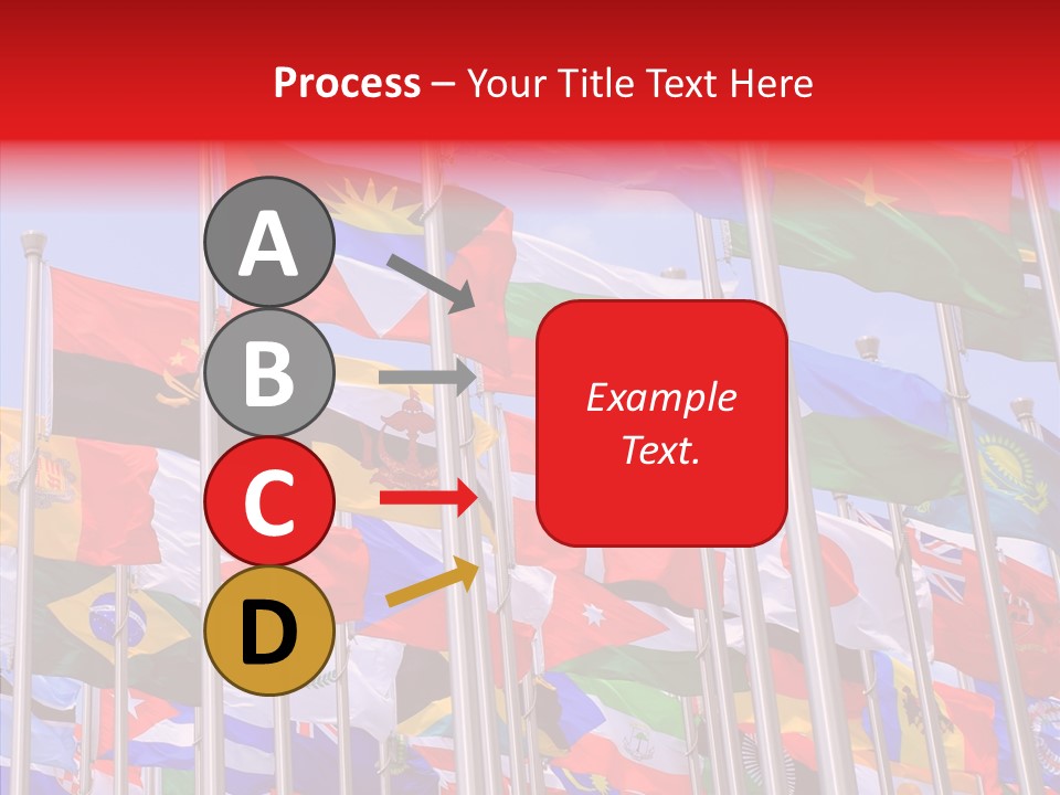 A Bunch Of Flags That Are Flying In The Air PowerPoint Template