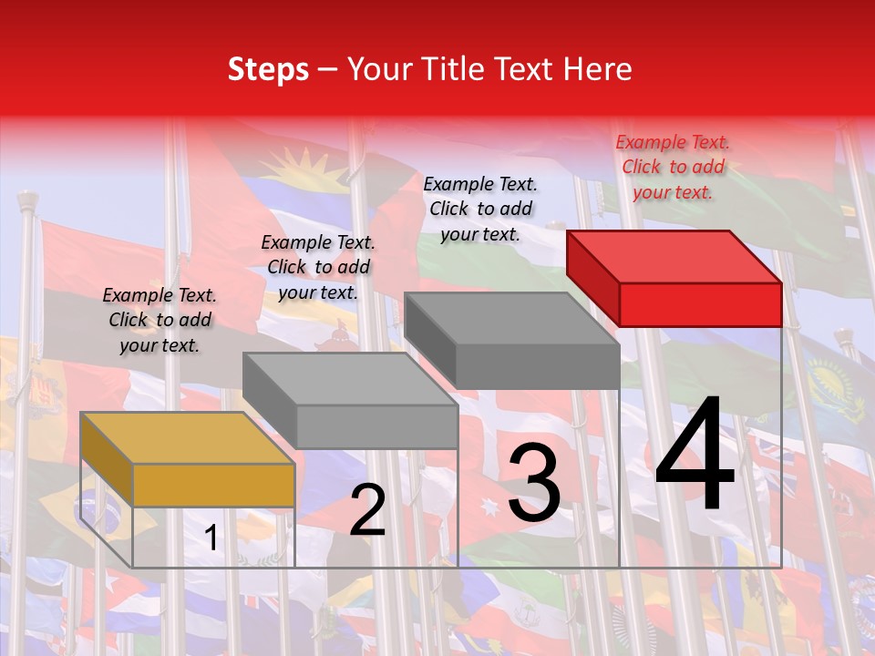 A Bunch Of Flags That Are Flying In The Air PowerPoint Template
