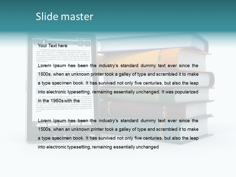 Handbook Knowledge Phone PowerPoint Template