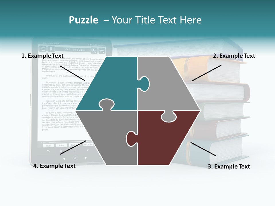 Handbook Knowledge Phone PowerPoint Template