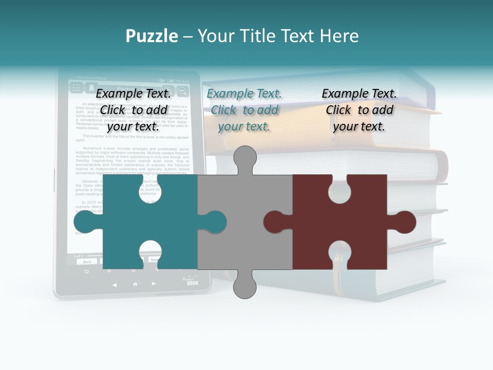 Handbook Knowledge Phone PowerPoint Template