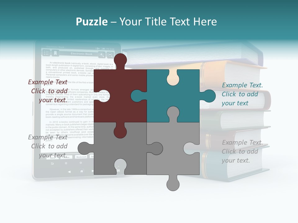 Handbook Knowledge Phone PowerPoint Template