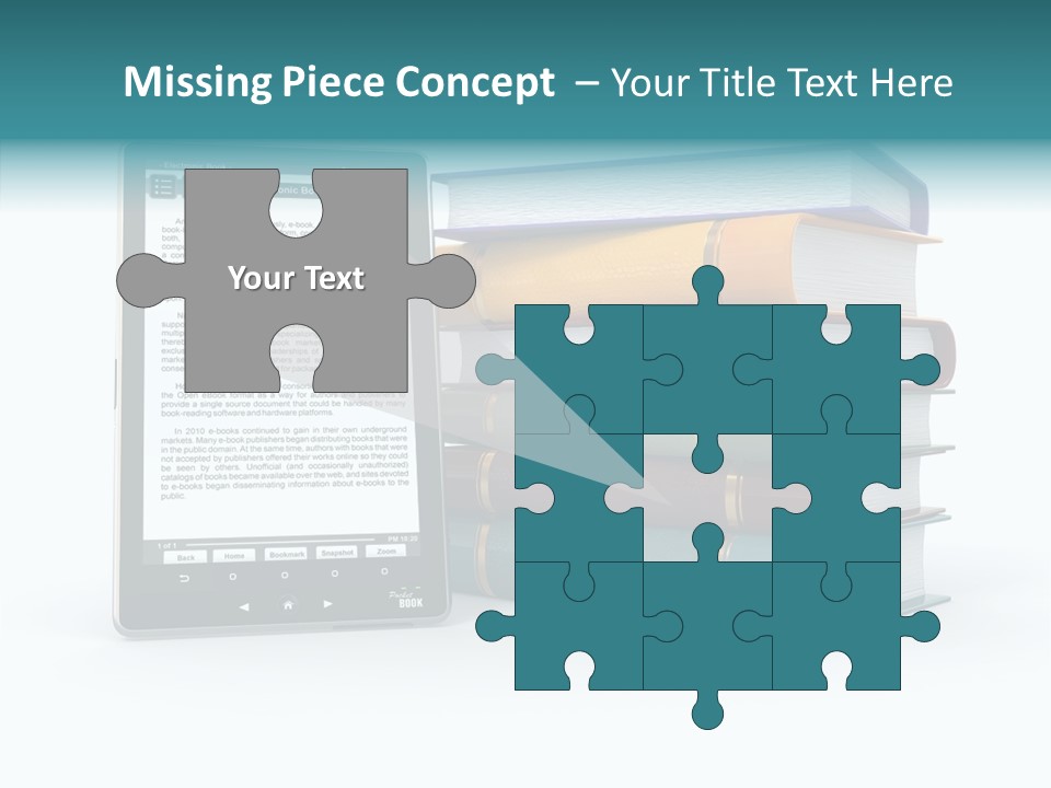 Handbook Knowledge Phone PowerPoint Template