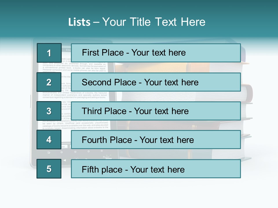 Handbook Knowledge Phone PowerPoint Template