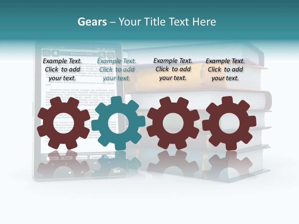 Handbook Knowledge Phone PowerPoint Template