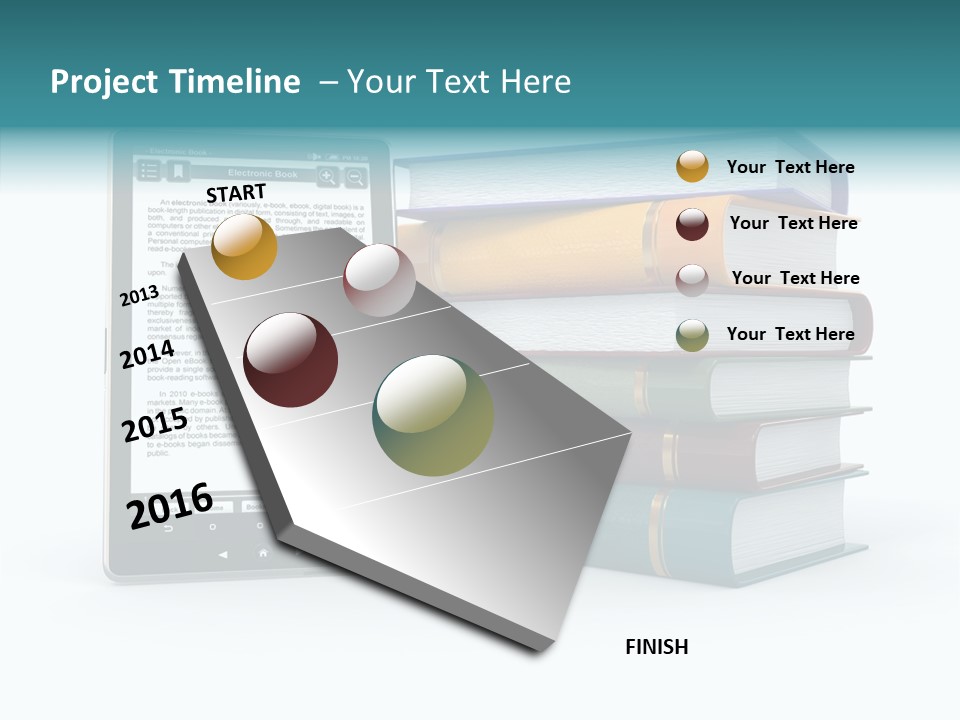 Handbook Knowledge Phone PowerPoint Template