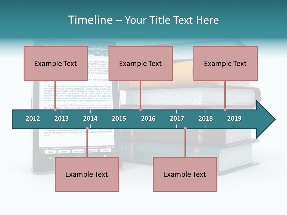 Handbook Knowledge Phone PowerPoint Template