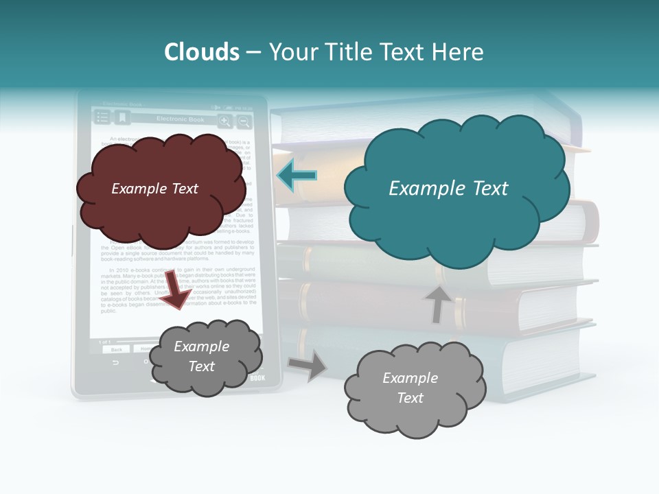 Handbook Knowledge Phone PowerPoint Template