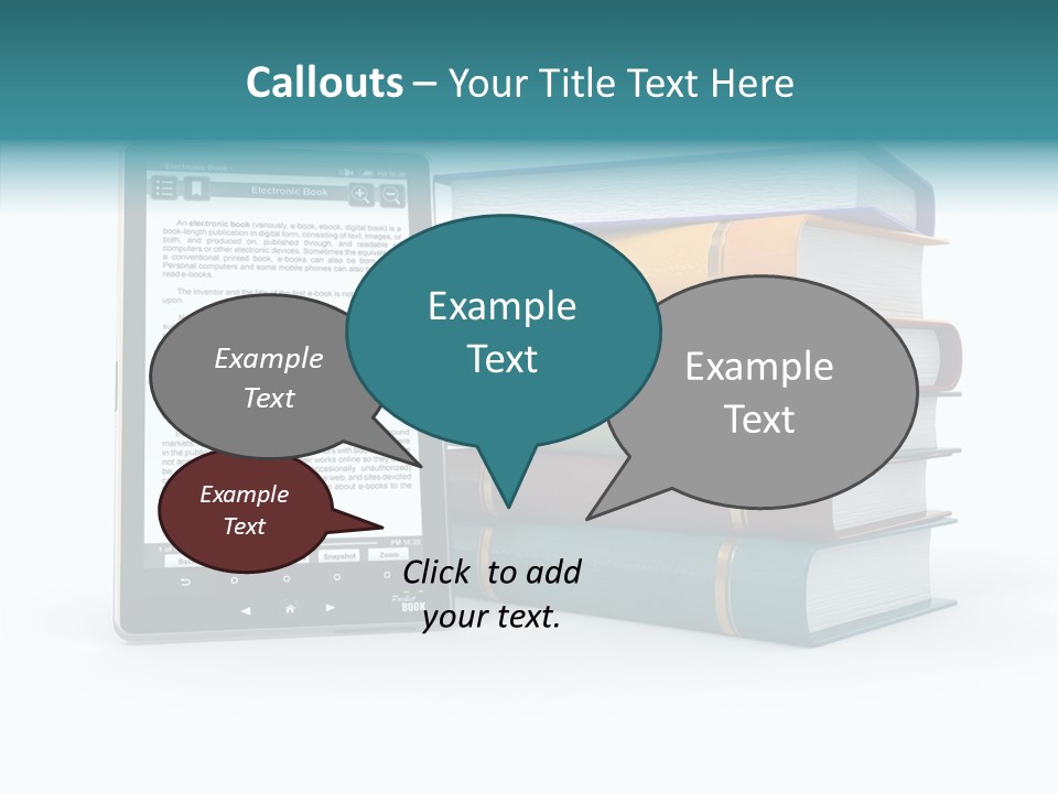 Handbook Knowledge Phone PowerPoint Template