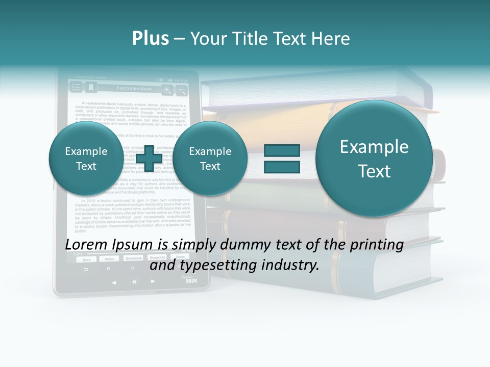 Handbook Knowledge Phone PowerPoint Template