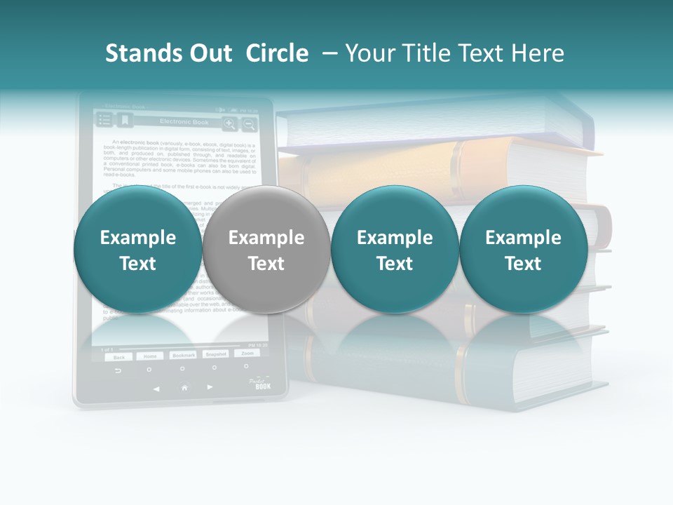 Handbook Knowledge Phone PowerPoint Template