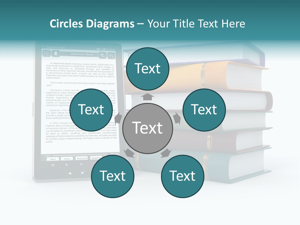 Handbook Knowledge Phone PowerPoint Template