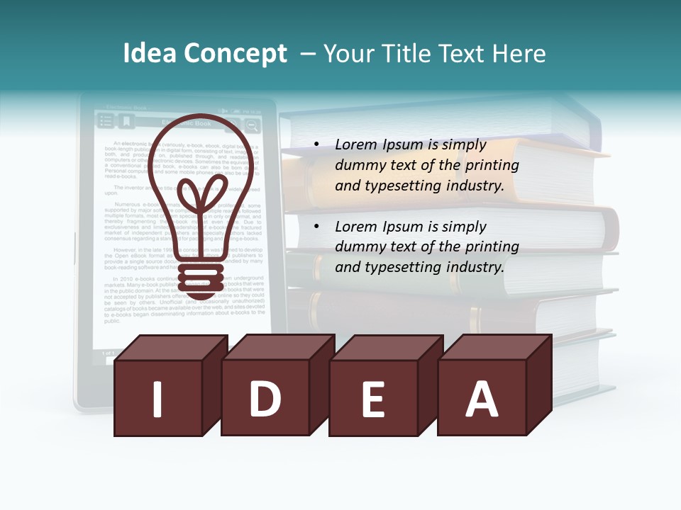Handbook Knowledge Phone PowerPoint Template