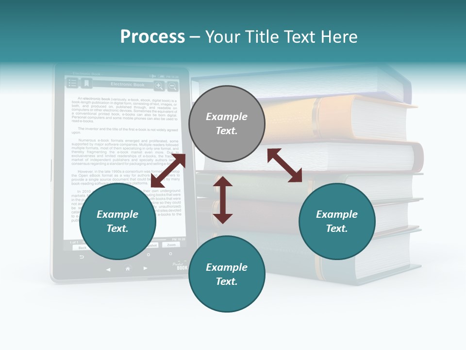 Handbook Knowledge Phone PowerPoint Template
