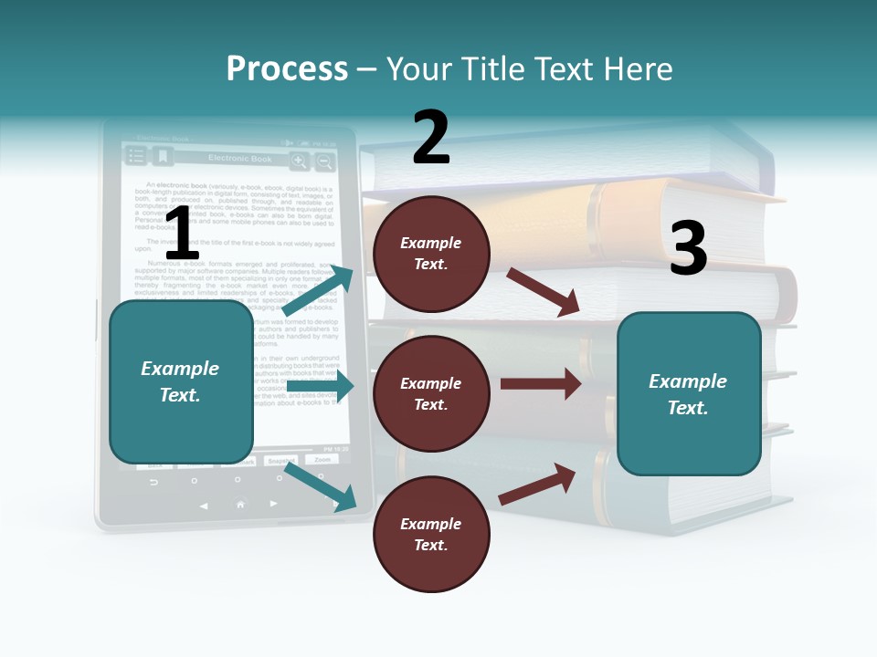 Handbook Knowledge Phone PowerPoint Template