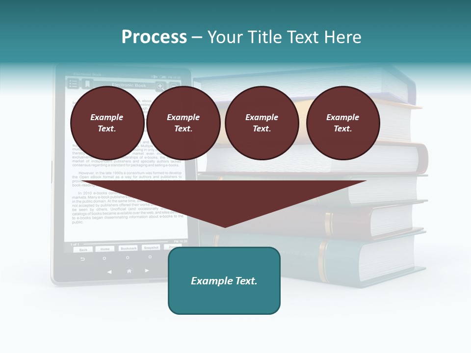 Handbook Knowledge Phone PowerPoint Template