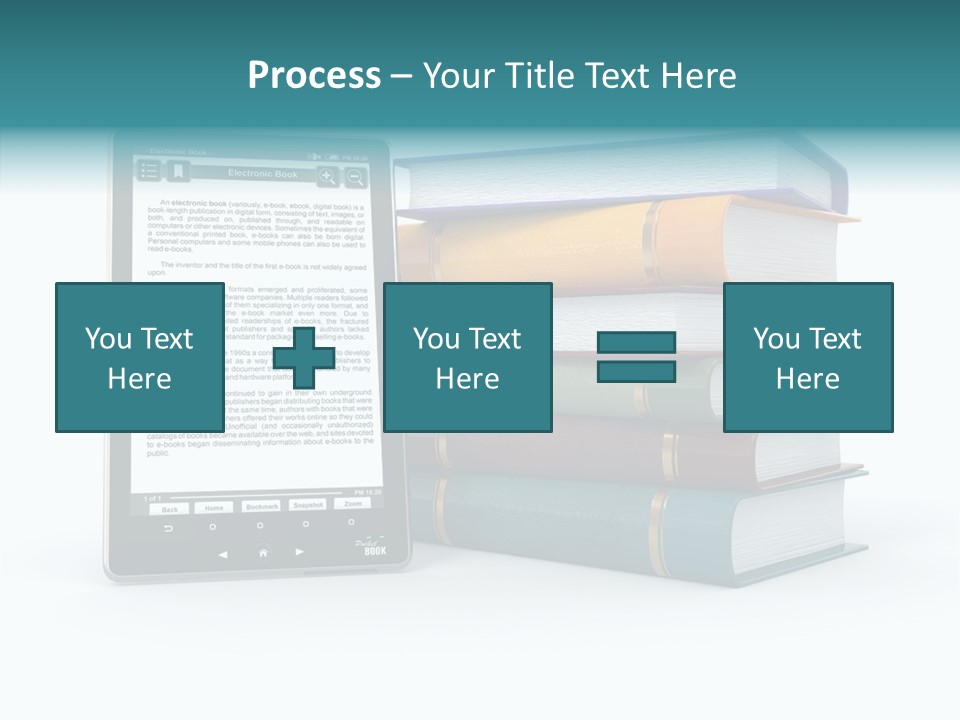 Handbook Knowledge Phone PowerPoint Template