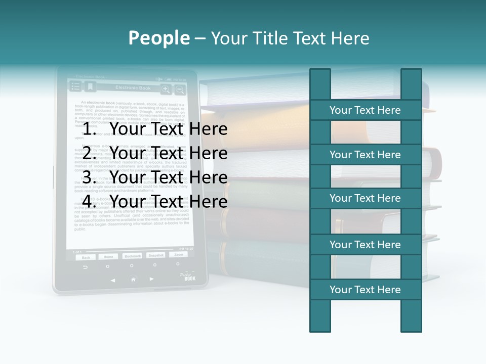 Handbook Knowledge Phone PowerPoint Template