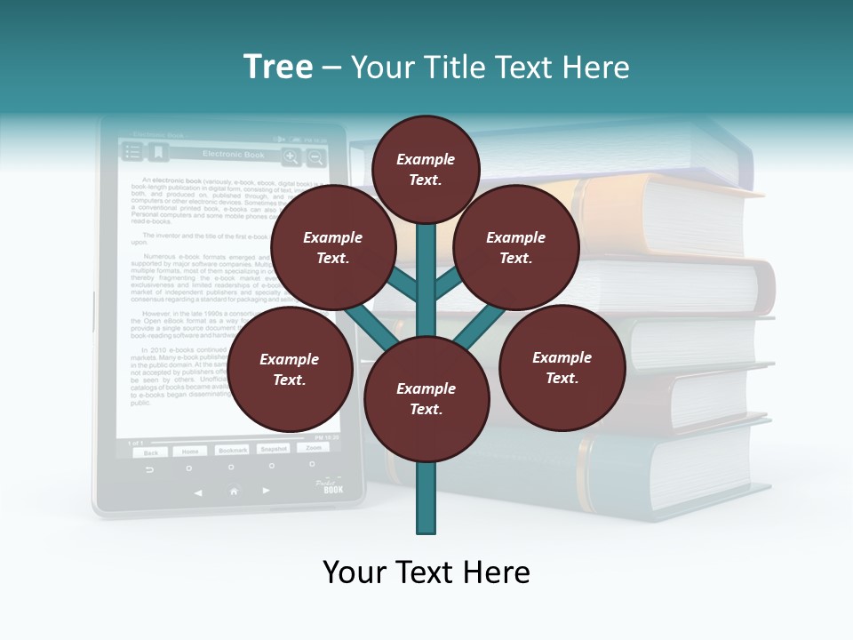 Handbook Knowledge Phone PowerPoint Template