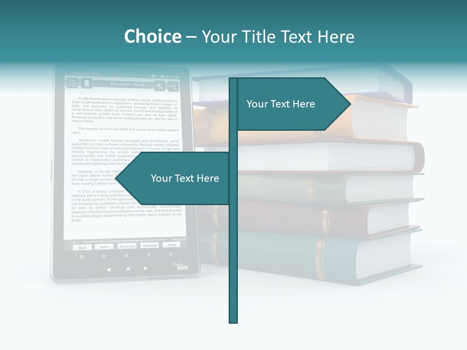 Handbook Knowledge Phone PowerPoint Template