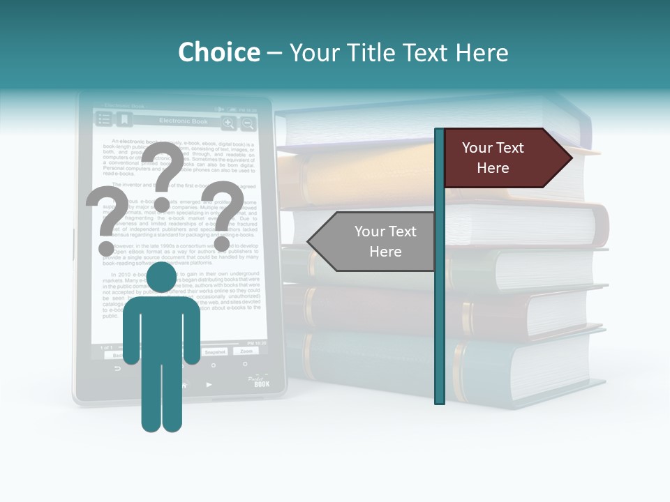 Handbook Knowledge Phone PowerPoint Template