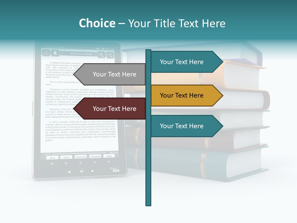 Handbook Knowledge Phone PowerPoint Template