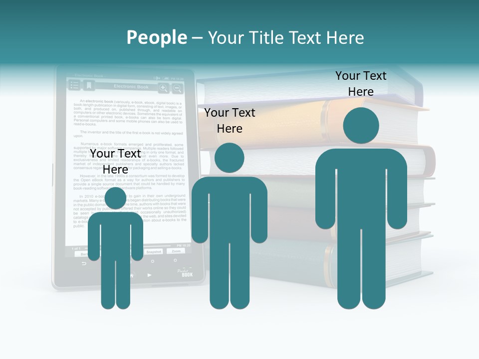 Handbook Knowledge Phone PowerPoint Template