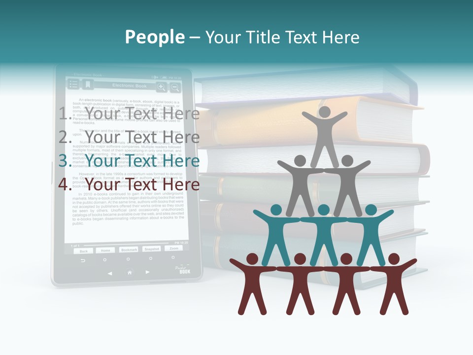Handbook Knowledge Phone PowerPoint Template