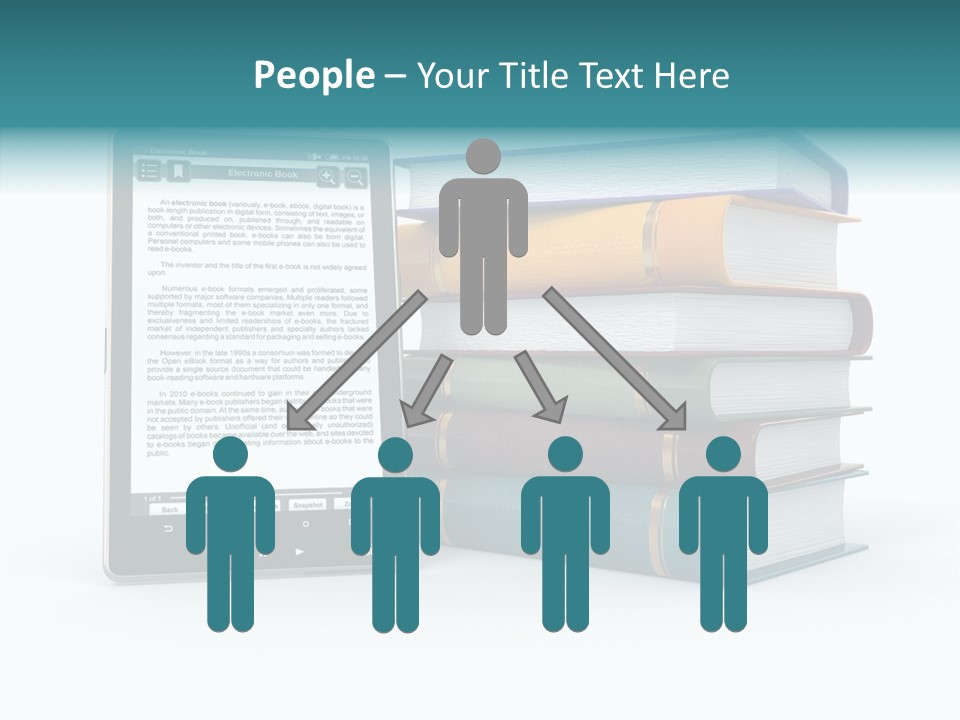Handbook Knowledge Phone PowerPoint Template